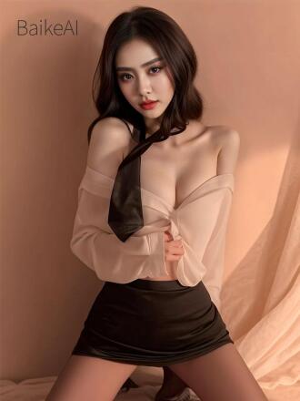 秘书服跪姿模特生成