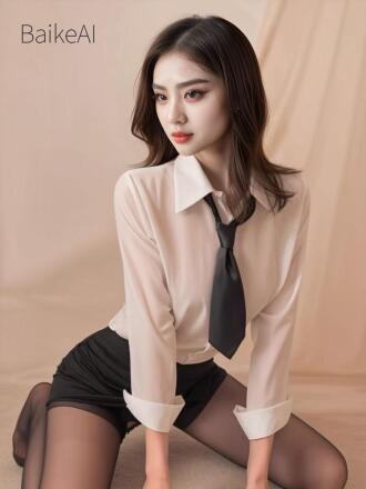 秘书服跪姿模特生成
