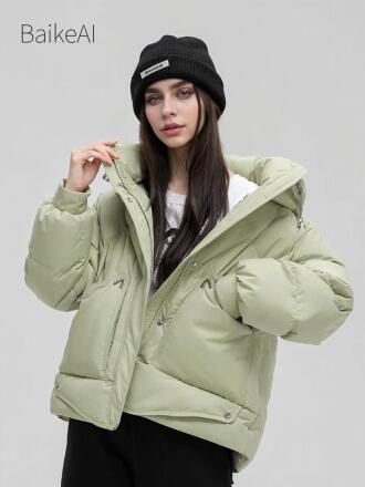 外籍模特羽绒服生成